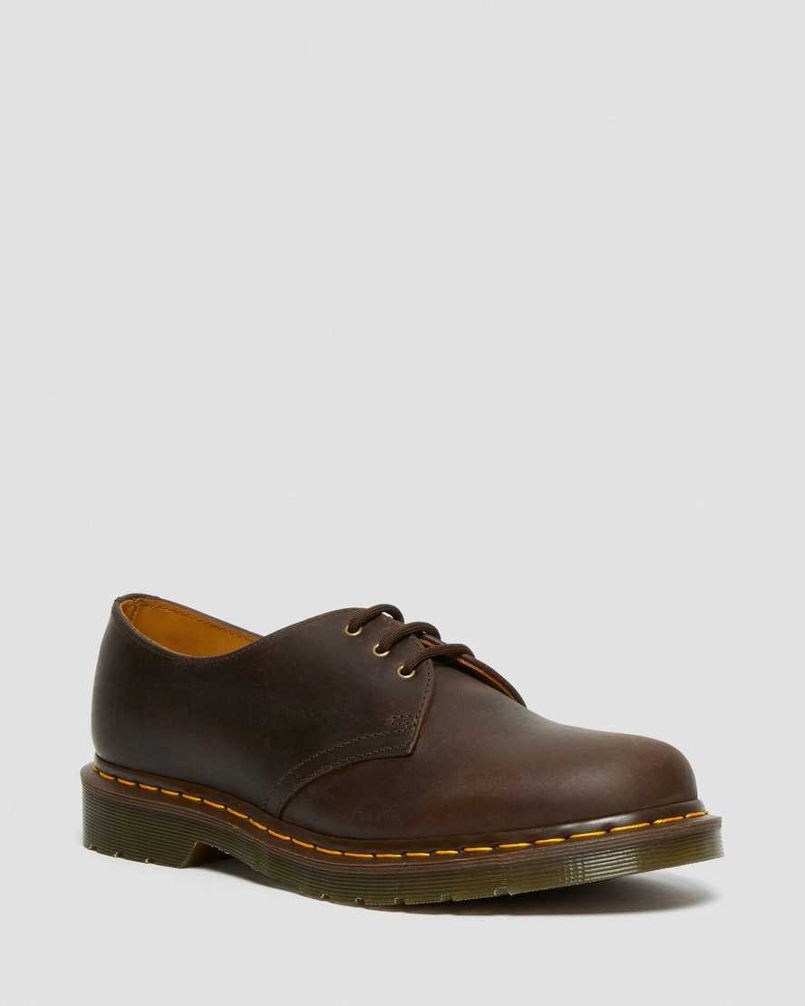 Dr Martens Oxford Shoes Women's 1461 Crazy Horse Leather Brown | Malaysia 56429-NTOZ